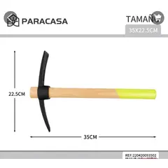 GENERICO - PICOTA PEQUEÑA CON MANGO DE MADERA PARACASAMAX