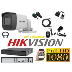 HIKVISION - Cámaras Seguridad Kit 1 TUBO FULLHD Audio Incorporado