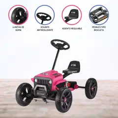 CUZKA - Carro a Pedal GO KART »PATRIOT» Pink