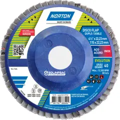 NORTON - DISCO PARA PULIR FLAP R822 4 1/2" GR 40