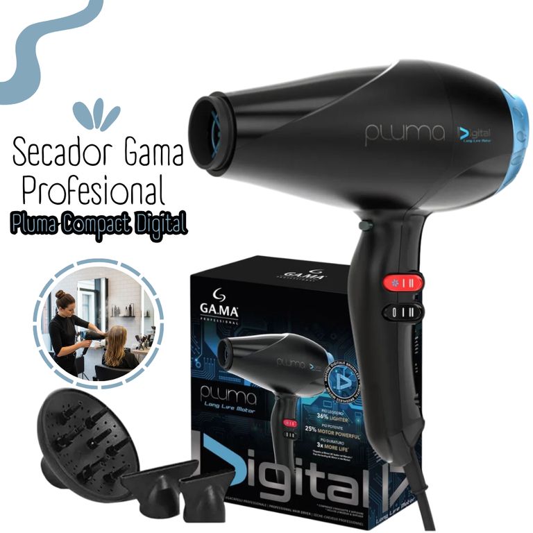 Secador de Cabello Profesional Pluma Digital 2400w