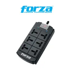 FORZA - Supresor De Pico Fsp-06Mn 6 Tomas color Negro