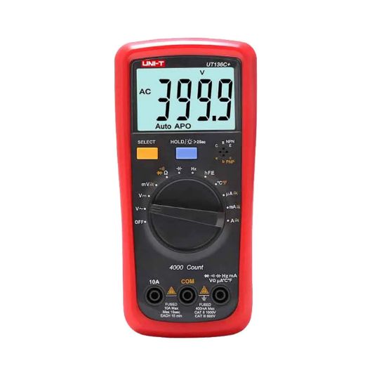 Multímetro Digital con Capacitancia Frecuencia y Temperatura UT136C+