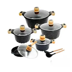 VALESKA - Set de Ollas Roca Volcánica Granito 12 Pc