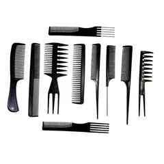 GENERICO - Peines Set Completo Cabello 10 Piezas Peluquerías, Barberías
