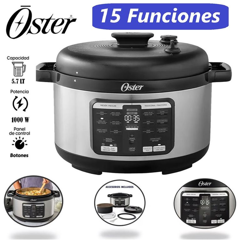 Multi-olla rápida ovalada Digital 5.7L con 15 funciones CKSTPCECOV57