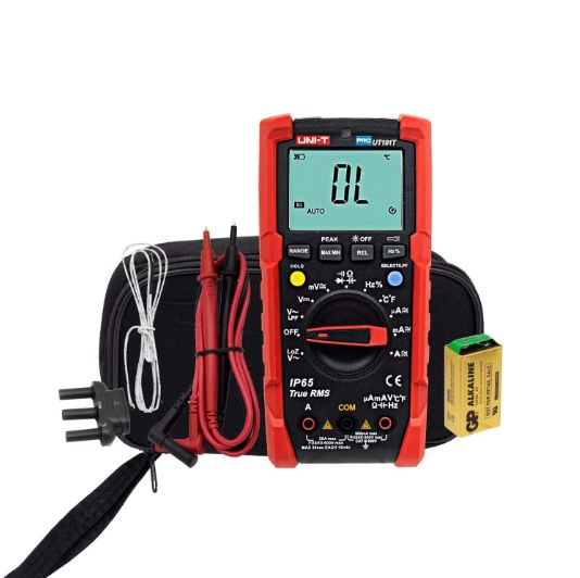 Multímetro Digital True RMS con Capacitancia Frecuencia y Temperatura