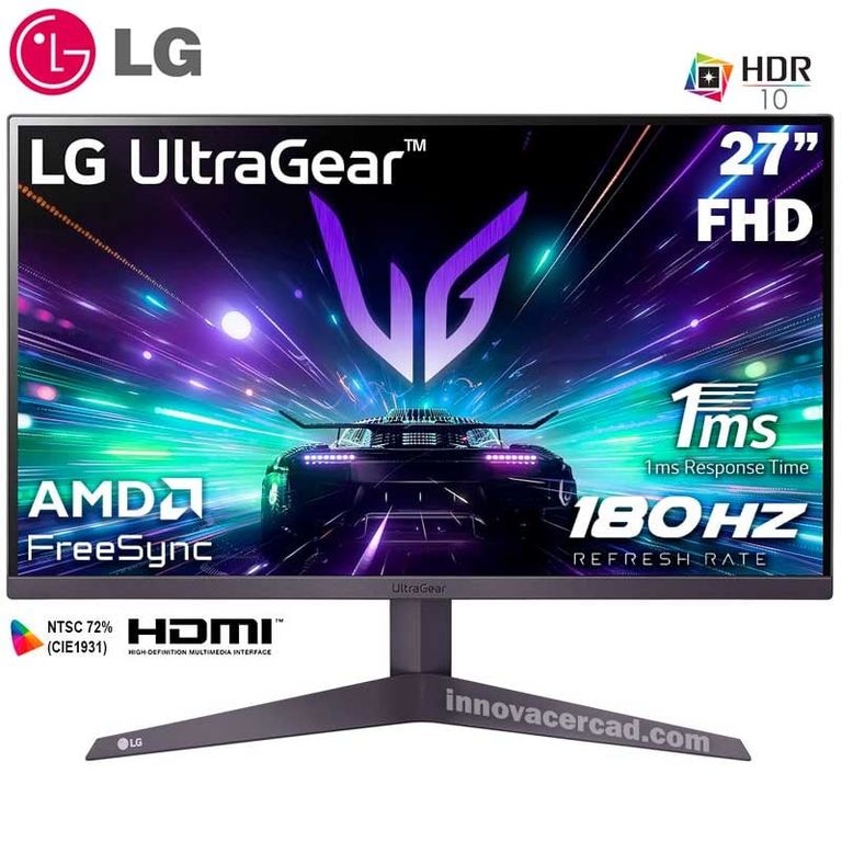 Monitor UltraGear 27GS50F-B de 27" FHD, 180Hz, 1ms MBR, HDR10