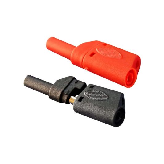 Plug Banana Encapsulada NegroRojo BJ-01RN