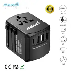 GENERICO - Adaptador de viaje universal Sanci US EU UK AUS 20W