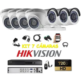 Hikvision - Kit 7 Cámaras Seguridad HD