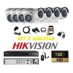 Hikvision - Kit 8 Cámaras Seguridad HD