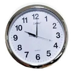 GENERICO - Reloj de pared redondo plateado analogico 40cm Diametro