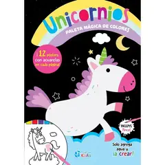 GENERICO - Unicornios Libro para Colorear con acuarela Modelo 2