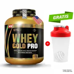 LEVEL PRO - PROTEÍNA WHEY GOLD PRO 3KG VAINILLA - 100 SERVICIOS