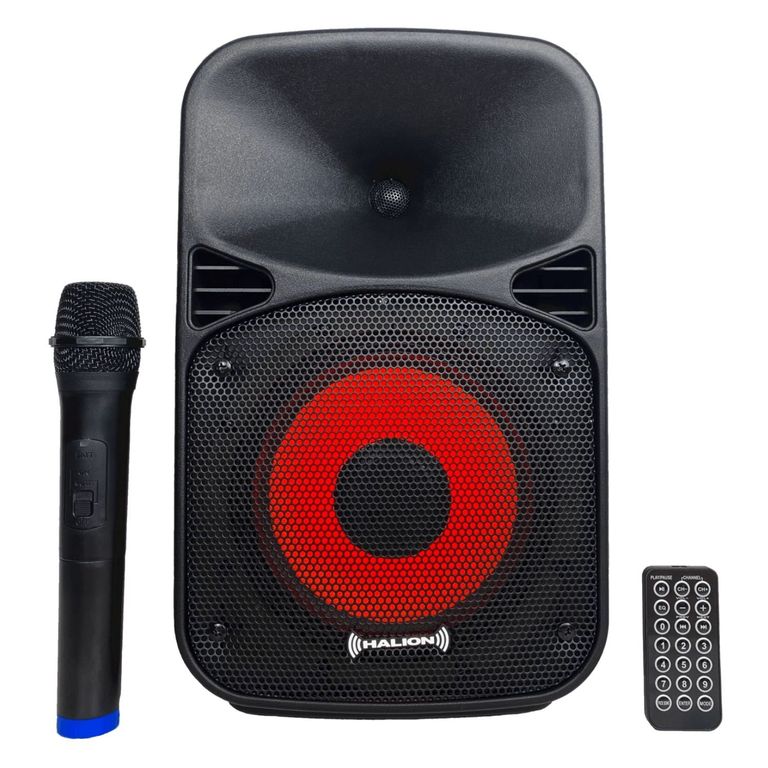 Parlante Portátil RHA-8EB 300W PMPO micrófono inalámbrico UHF