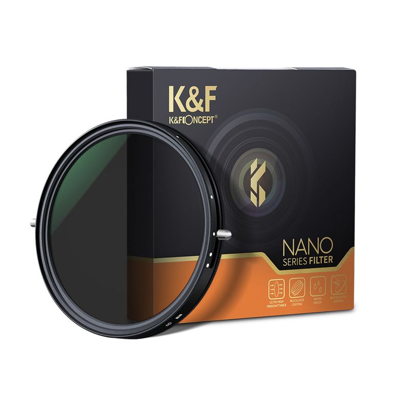 Filtro 77mm Densidad Neutra Nano-X ND2-32 Variable + CPL K&F Concept.