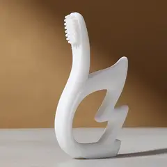 GENERICO - Cepillo de dientes Mordedor de Silicona para Bebés BLANCO