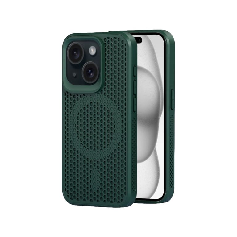 Case Compatible con iPhone 15 Verde Magsafe Disipación
