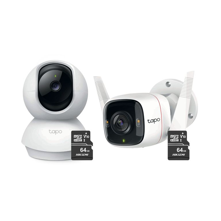 Kit de Cámara de Seguridad Tapo C210 2K + Tapo C310 2K + Micro SD 64 gb - Tplink