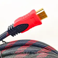 GENERICO - CABLE HDMI CON FILTROS 10 METROS ENMALLADO NEGRO CON ROJO FULL1080P