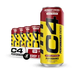 CELLUCOR - Pre Entreno C4 Energy 473ml Pack x 12 unidades - Midnight Cherry