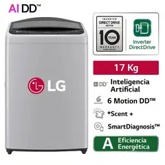 LG - Lavadora 17 Kg AI DD Direct Drive WT17DV6T Gris