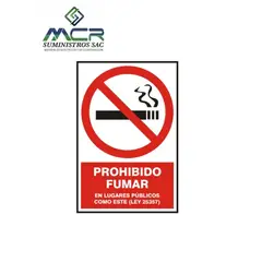 GENERICO - Señal de PROHIBIDO FUMAR 20x30 cm