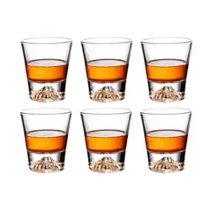 HYGGE - Set de 6 Vasos Cónicos de Vidrio 337 ml