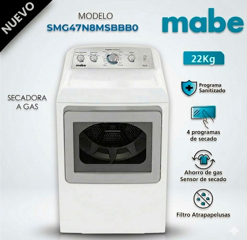 Secadora a Gas 22 kg Blanca SMG47N8MSBBB0