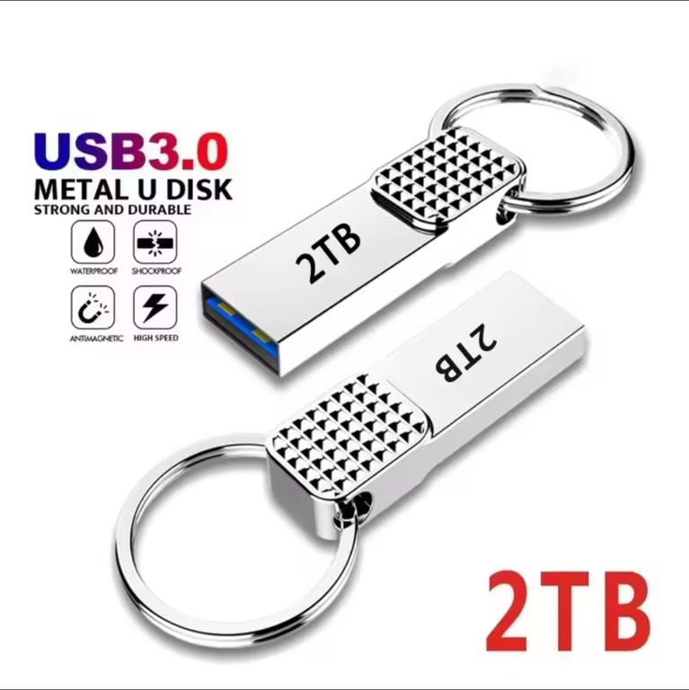 Memoria 2TB Flash USB 3.0 Windows Mac - Plata