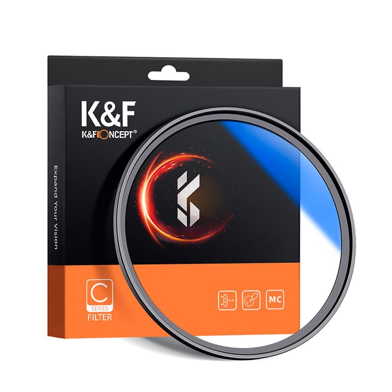 Filtro 58mm Ultravioleta MCUV Blue Coat Slim K&F Concept.