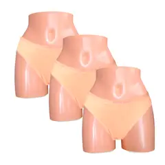 SWEET COTTON - Pack x3 Bikini Beige