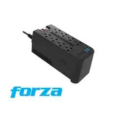 FORZA - ESTABILIZADOR FVR-1222USB 8 SALIDAS UNIVERSAL 2 USB 1200VA600W