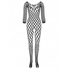 GENERICO - Bodystocking malla Enterizo Lenceria media para todo el cuerpo_.