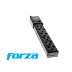 FORZA - REGLETA PS-001B 2200W 6 NEMA UNIVERSAL 2200W NEGRO 09CM CABLE