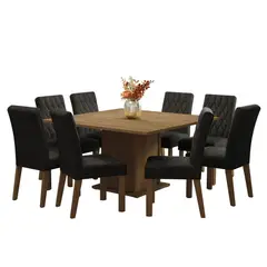 MADESA - Juego de Comedor Leila con 8 Sillas Oxford