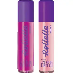 AVON - Pack x2 Color Trend Brillo Labial Roller 5,5 ml - MORA y TUTTI FRUTTI