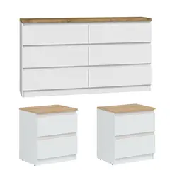 GENERICO - Combo Cómoda + veladores Mirtha Armados Petrox Home