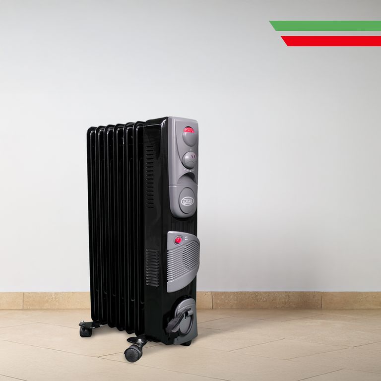 Estufa de Aceite Eléctrica 7 Celdas hasta 15 m² Potencia 1500W Turbo RJ7T