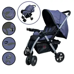 EBABY - Coche Cuna ROSSI Azul