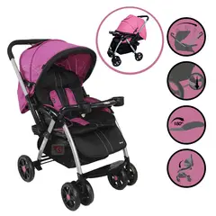 EBABY - Coche Cuna ROSSI Rosado
