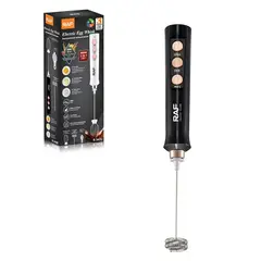 RAFF - Batidor Manual de Huevos y Café Eléctrico RAF 3 en 1 Negro - R.342