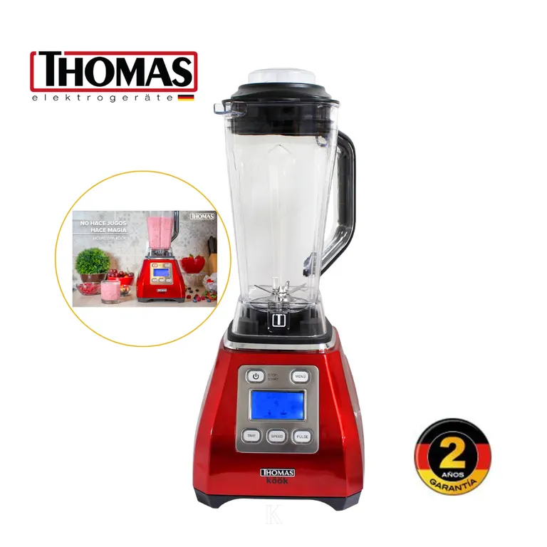 Licuadora de 1600W y Vaso de 2 Litros