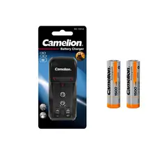 CAMELION - Cargador para 2xAA -2xAAA y 9v +2 Pilas Recargables de AA1500mah