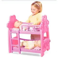 GENERICO - Bebé Musical con Camarote y Accesorios Rosado