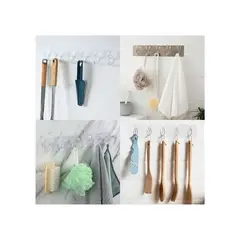 GENERICO - Perchero adhesivo colgador para pared 6 ganchos