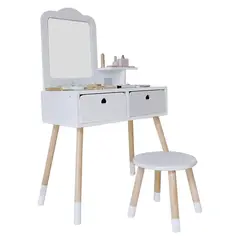 DIBA MUEBLES - Mueble Tocador Moderno Infantil con Asiento Galilea -