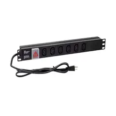 AMERICAN NET - Power Rack PDU 6 Tomas C13 16 AWG 1.5 Metros Negro PR-PDU6T