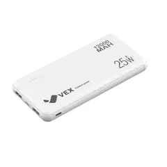 VEX - Batería Externa Cargador Portátil 12000 mAh Power Bank - Blanco